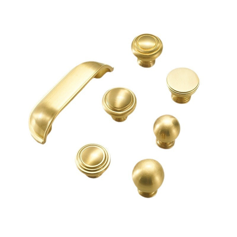 High-end cabinet door brass handle