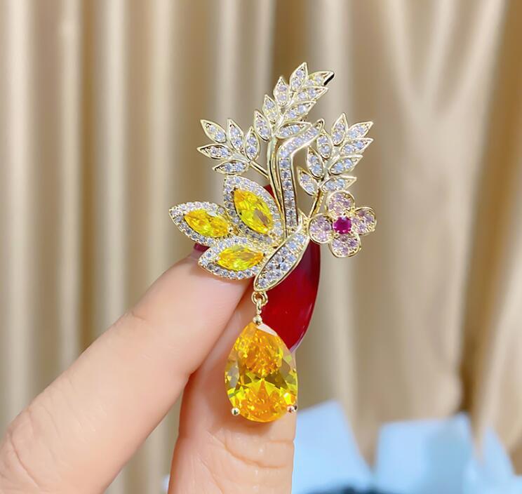 Fashion Flower Wheat Brooch