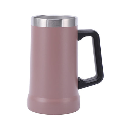 24Oz Double Layer Stainless Steel Handle Cup