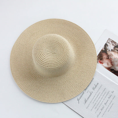 Sombrero de sol con flecos de malla para mujer, sombrero de paja de verano para la familia, protección solar 