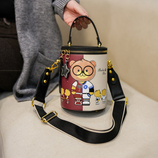 Cartoon bucket bag shoulder bag