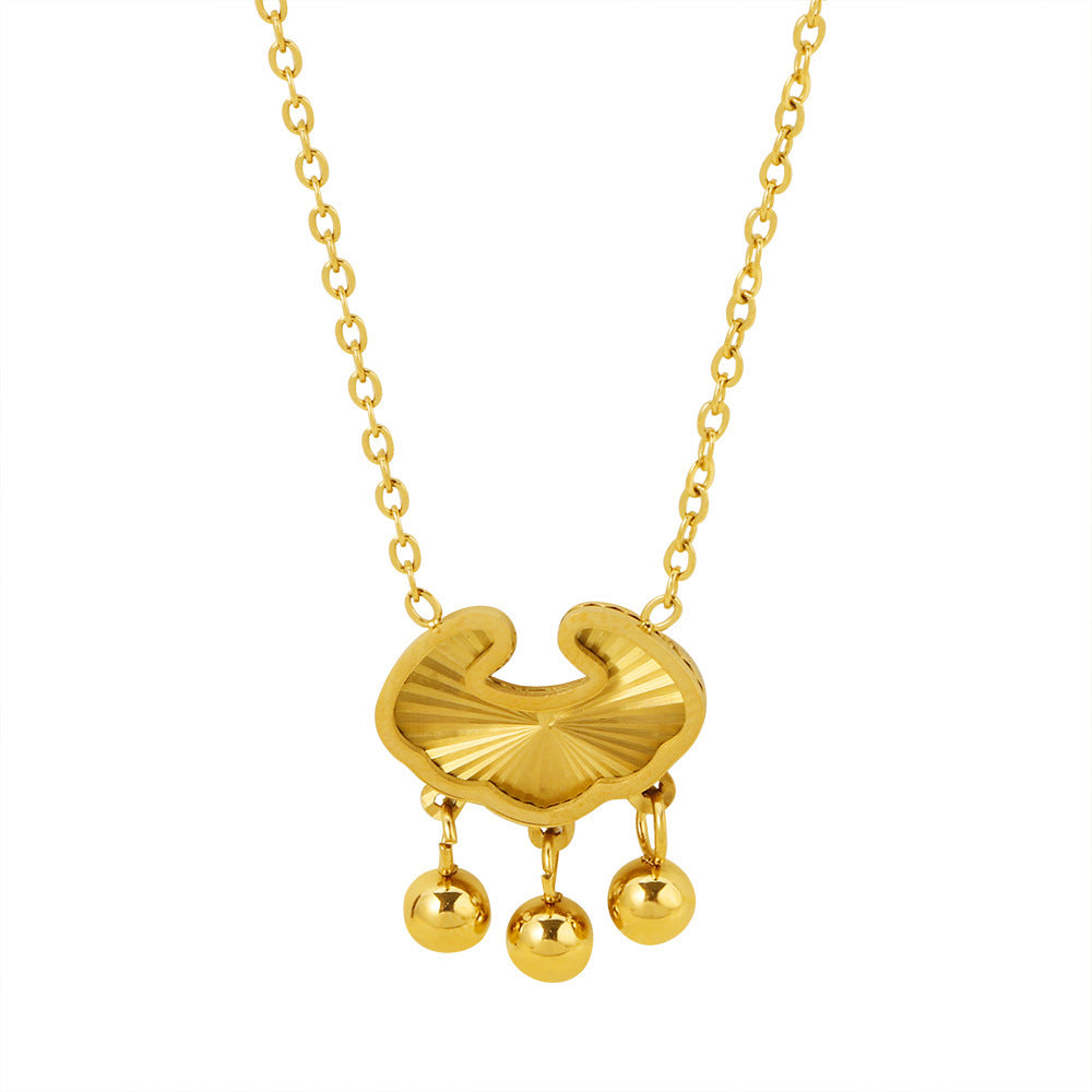 Safety Lock Necklace Gold