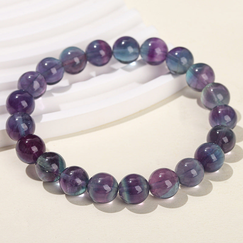 Pulsera de fluorita morada de melaleuca natural 7A 