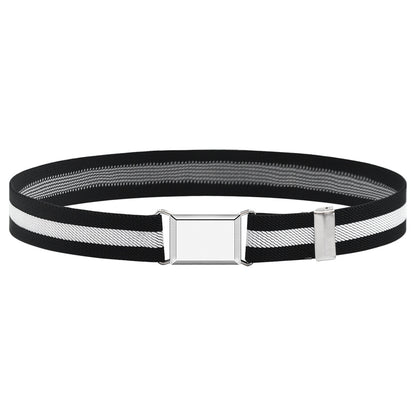 Elastic band monochrome pants belt