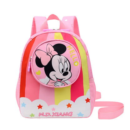 Mochila reductora de peso y protectora de columna con dibujos de Mickey 