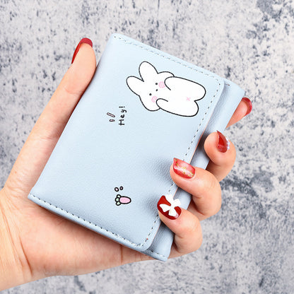 Short printed cute wallet