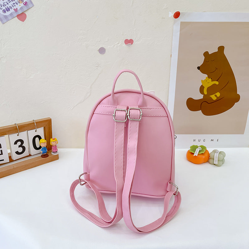 Cartoon PU bright back protection backpack