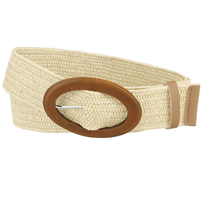 Woven women's belt elastic elastic waist seal