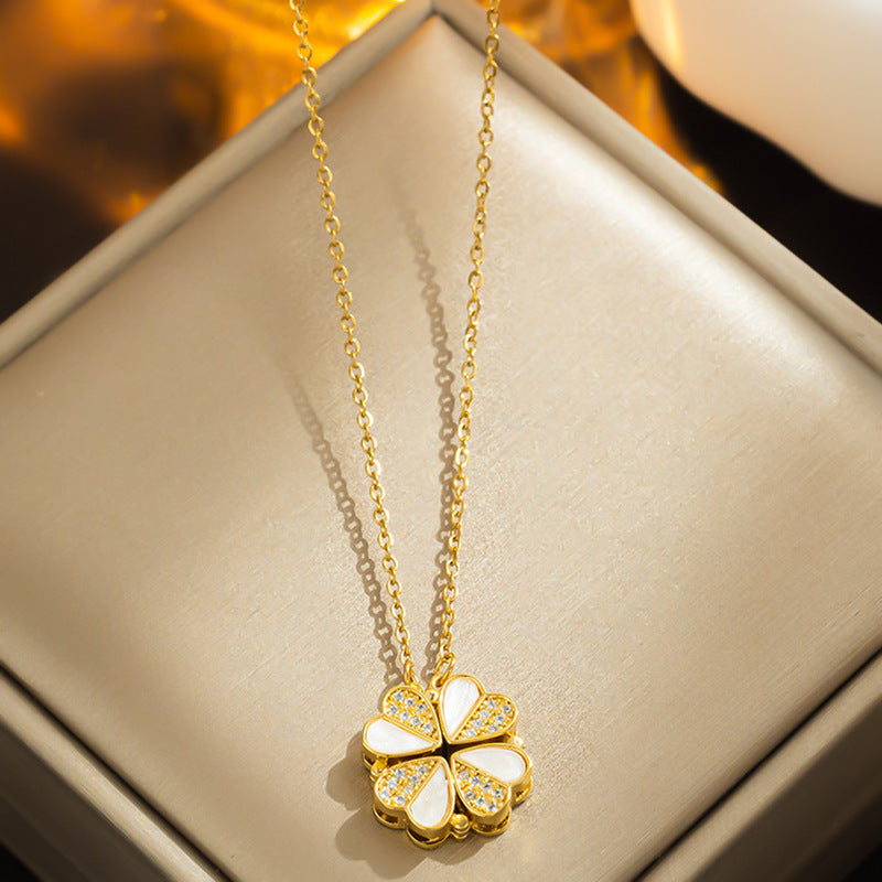 Flower Magnetic Pendant Necklace: Elegant Dual Wear