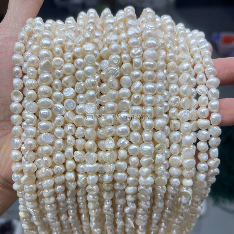 Natural White Freshwater Baroque Pearl Loose Beads