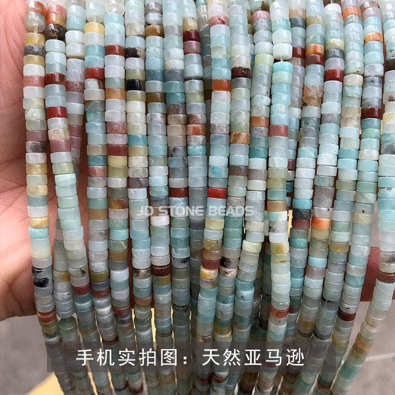 2 * 4Mm Jade Crystal Right Angle Disc Loose Beads