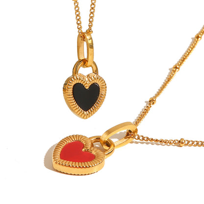 Double sided heart necklace