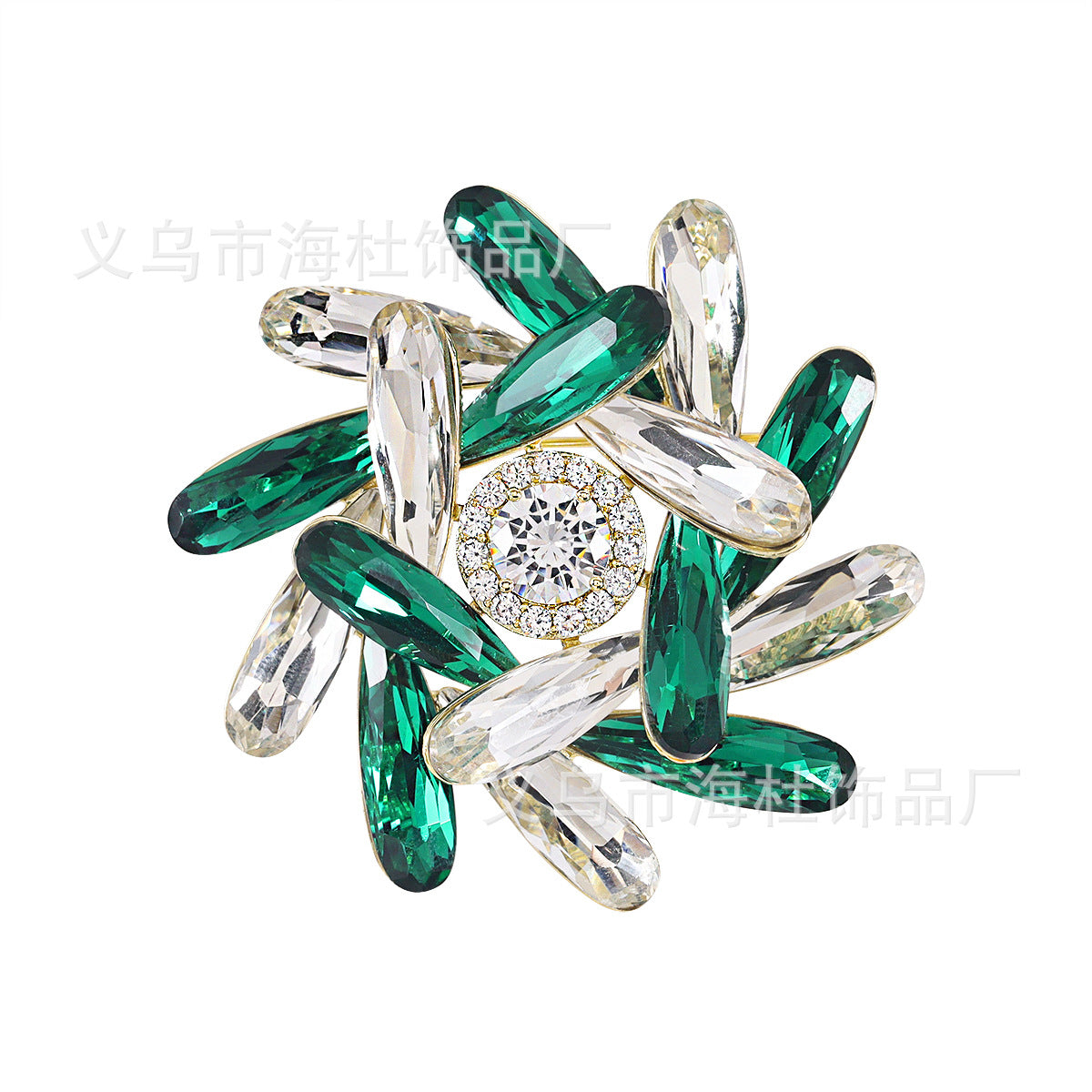 Eco-friendly crystal brooch pin