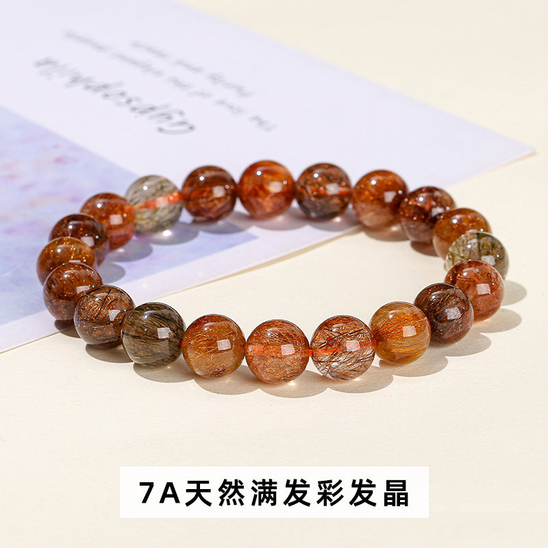 7A Natural Shunfa Color Hair Crystal Bracelet