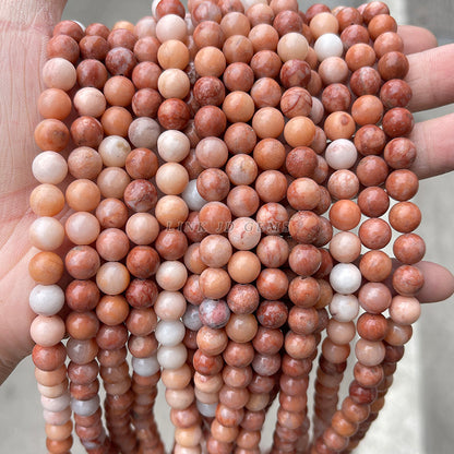 Natural Qingti Milk Cover Xiuyu Round Beads Sapphire Loose Beads