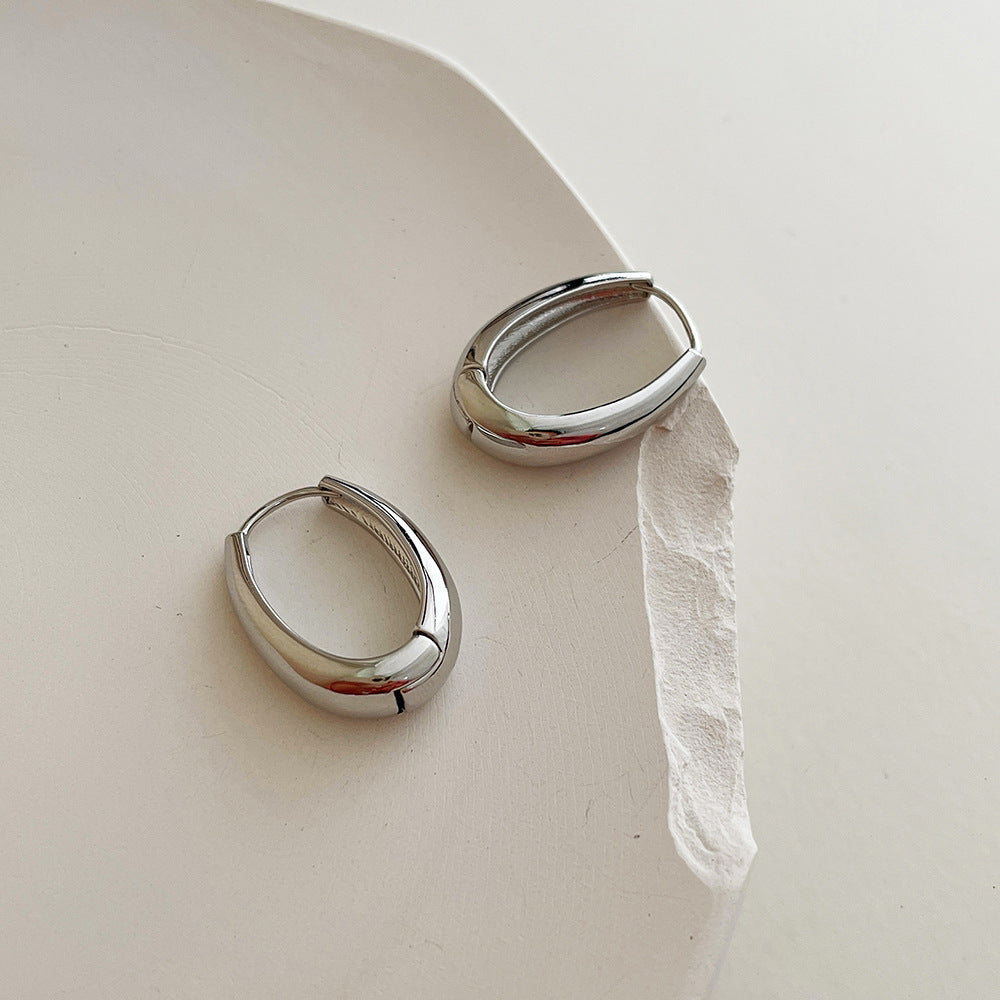 Premium Gold Silver Plain Ring Earrings