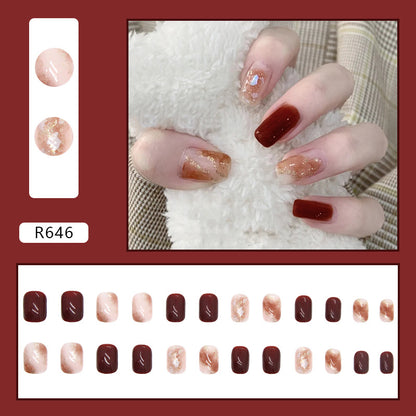 Caramel Amber Gradient Nails