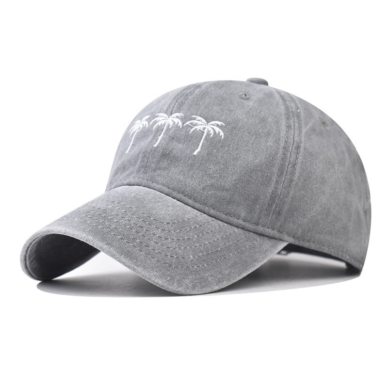 Cotton Washed Retro Coconut Tree Baseball Cap