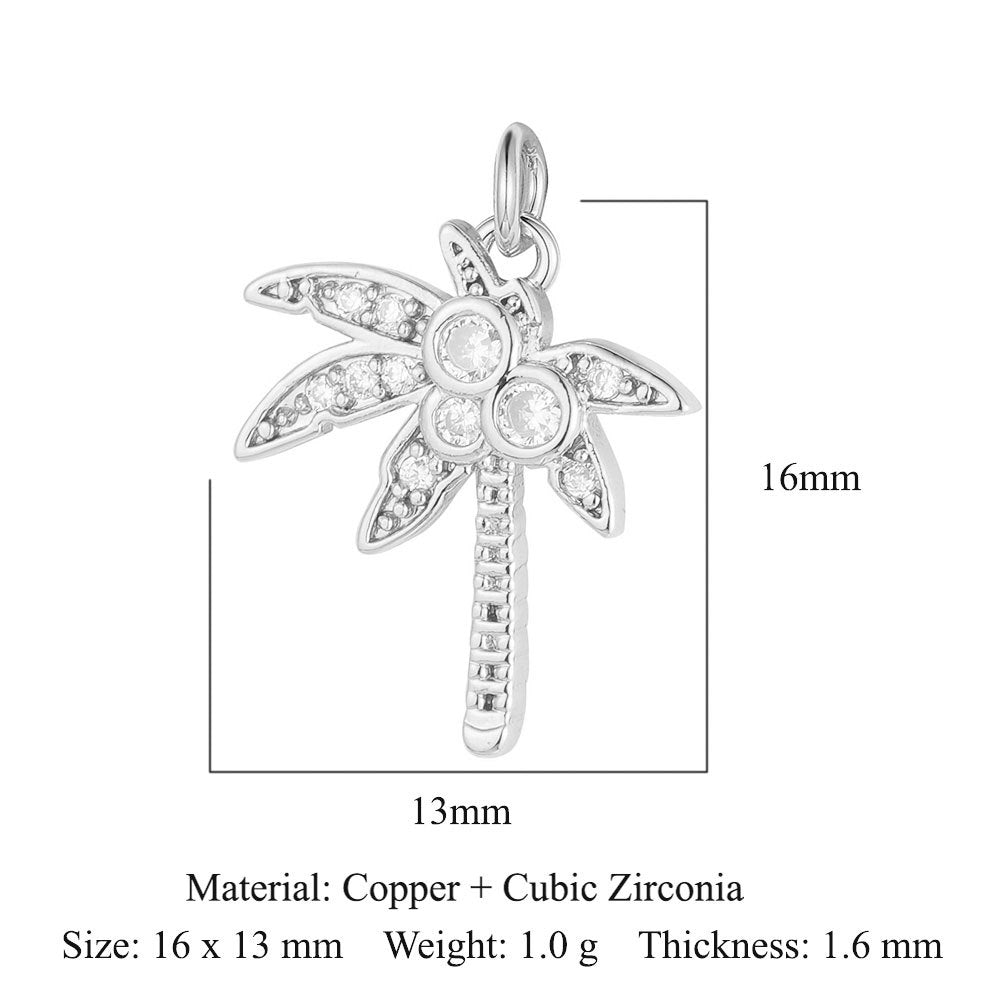 Sunflower Rose Clover Copper Zircon Pendant