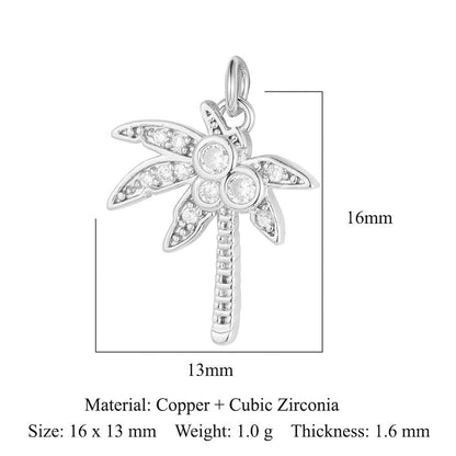 Sunflower Rose Clover Copper Zircon Pendant