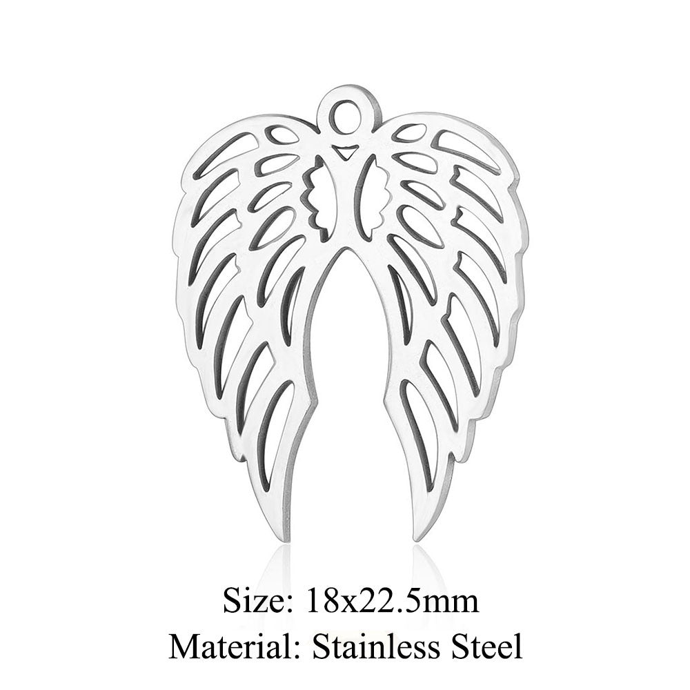 5 pcs/pack Angel Cupid titanium steel pendant