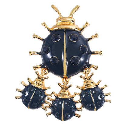 Enamel Beetle Brooch