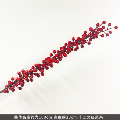 Small red fruit simulation eucalyptus money fortune material wholesale