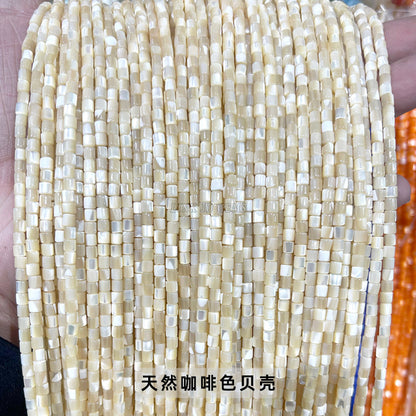 3-4Mm sea shell horseshoe spiral cylindrical loose beads