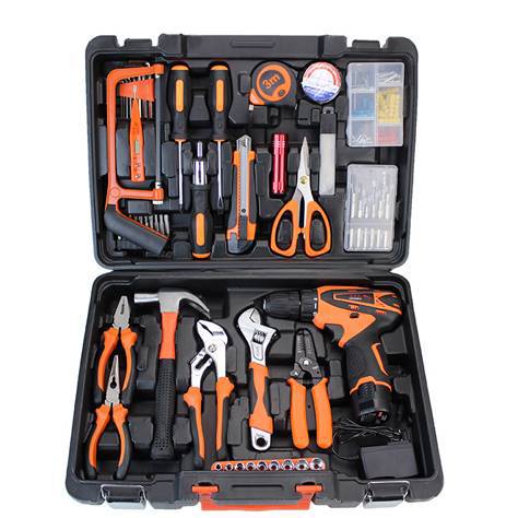 Lithium battery drill comprehensive toolbox set