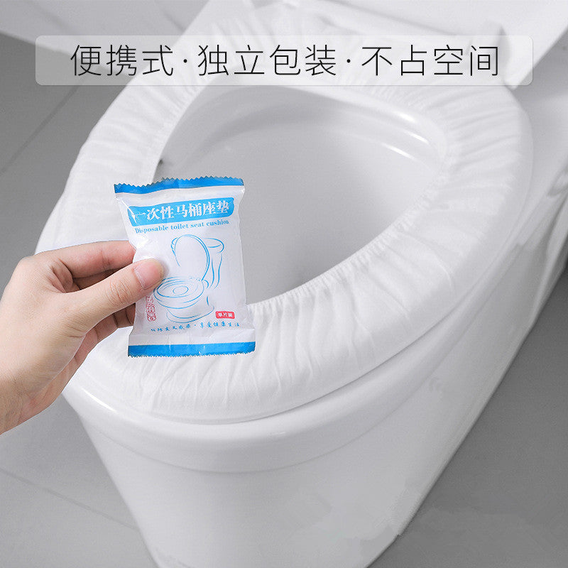 Disposable Thick Toilet Seat Covers, Individually Packaged Non-Woven Fabric