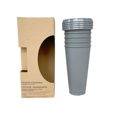 710Ml grey straw cup