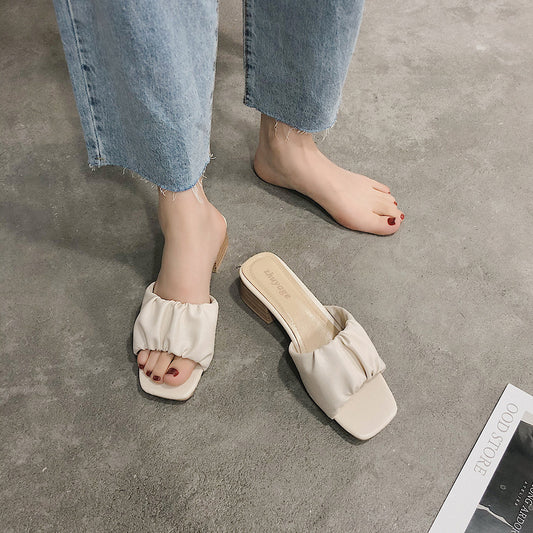 Slippers women's summer high heels