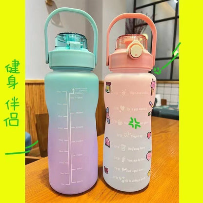 1500ml Plastic Water Bottle with Time Markings