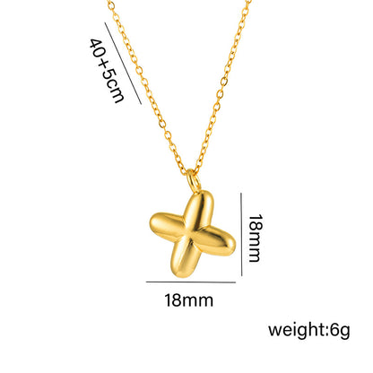 18K Gold Plated Initial Letter Pendant Necklace