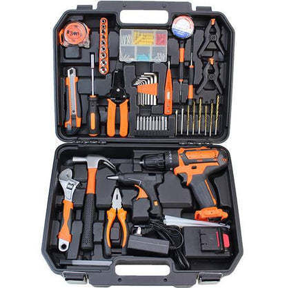 Lithium battery drill comprehensive toolbox set