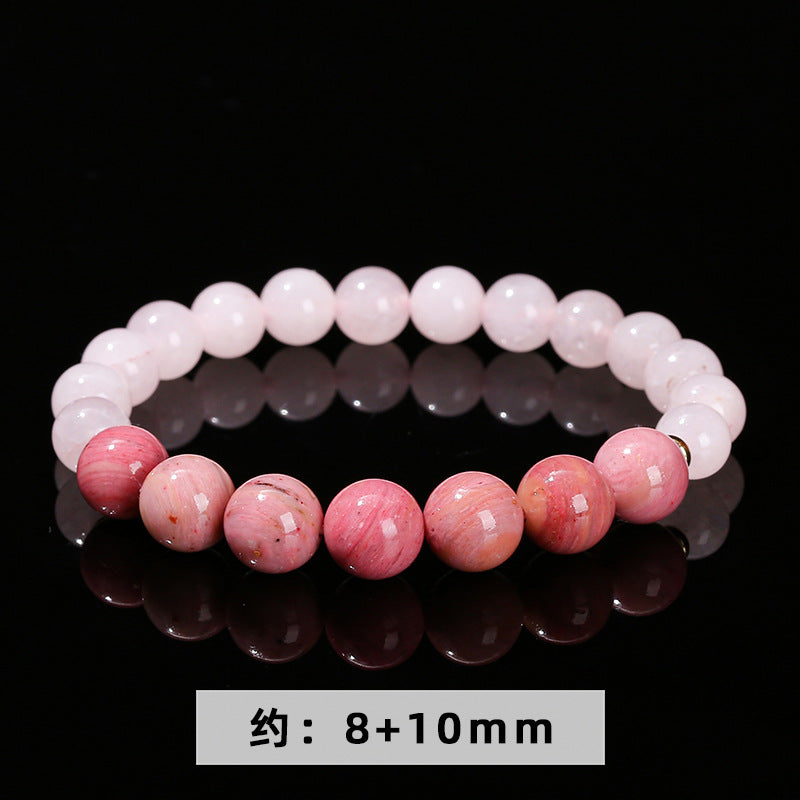 Natural red stone powder crystal bracelet