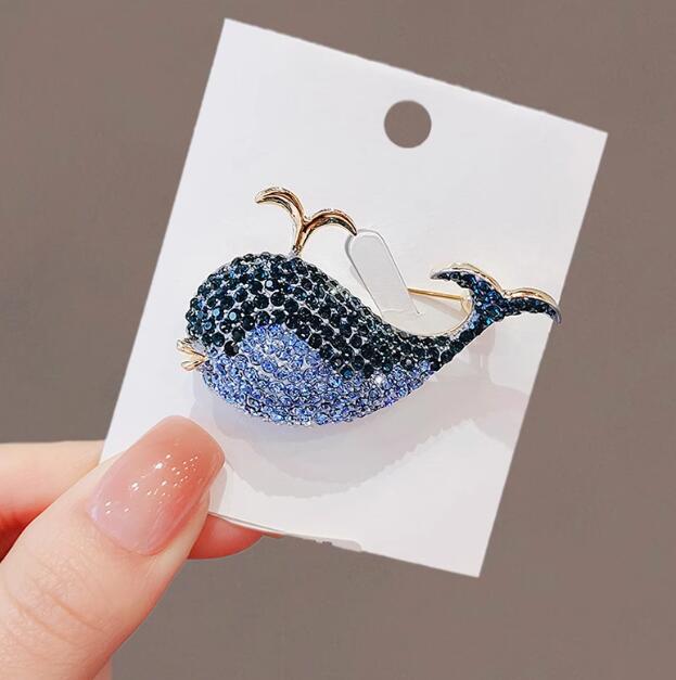 Cute Blue Whale Brooch