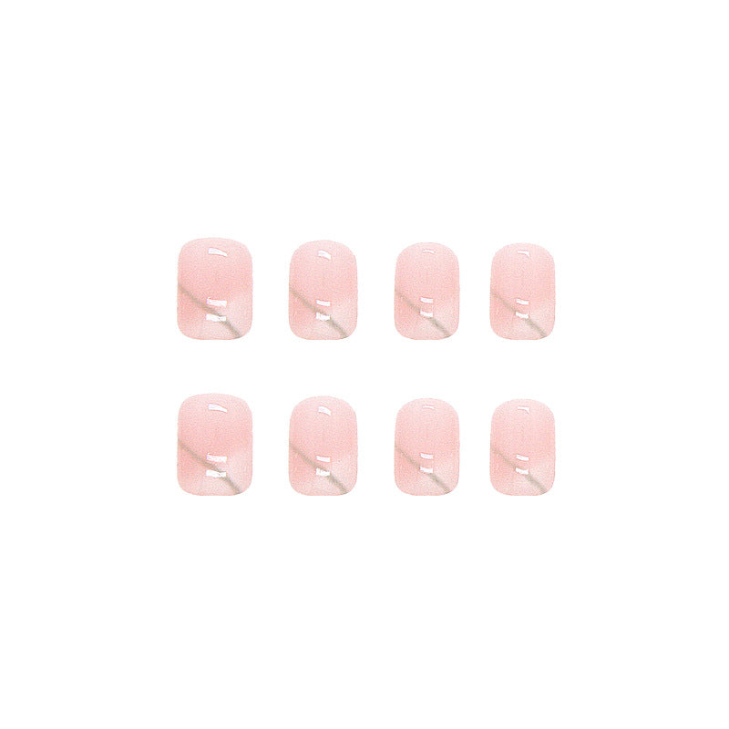 Wearable Square Short Simple Nail Stickers