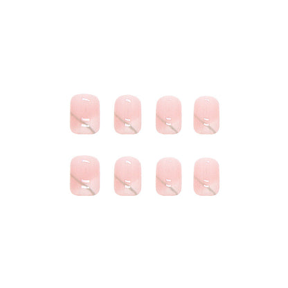 Wearable Square Short Simple Nail Stickers