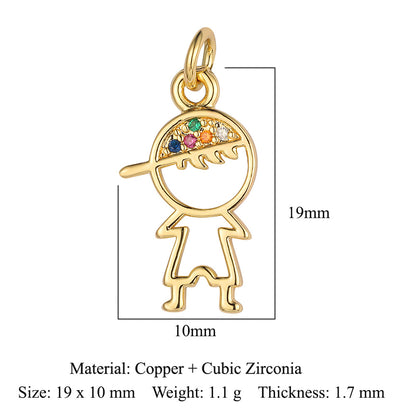 Virgin of the Cross Copper Zircon Pendant