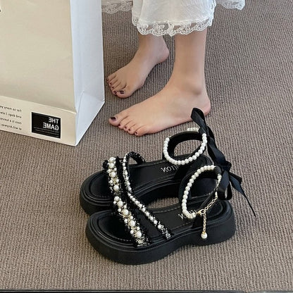 Pearl muffin sole sandals