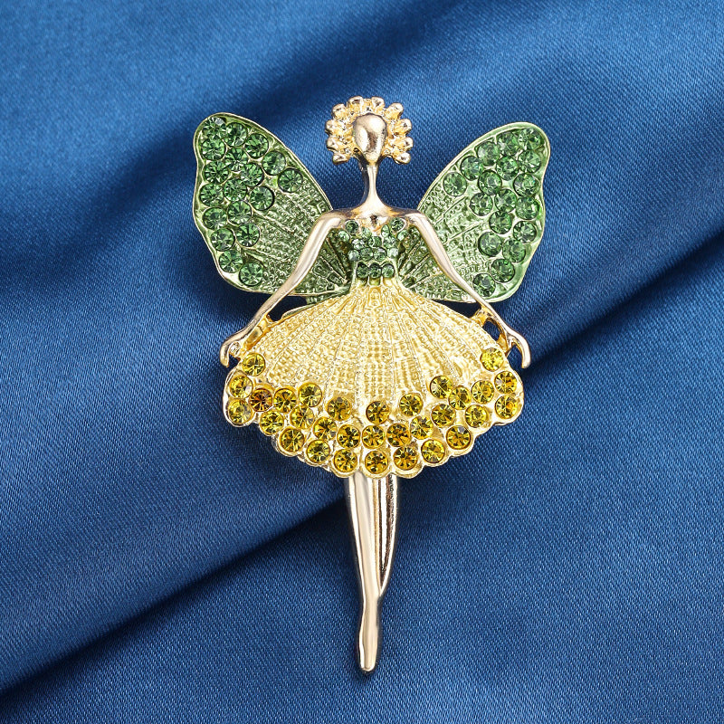 Cute angel brooch full of diamonds