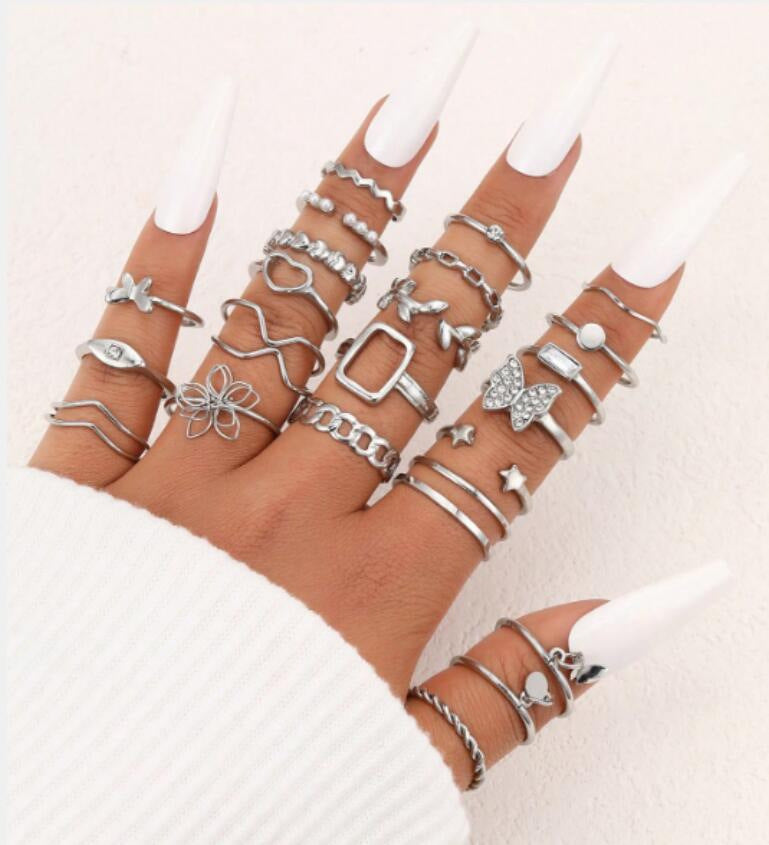 Multi-jointed ring set 24 pieces