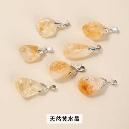 Crystal irregular rough stone pendant