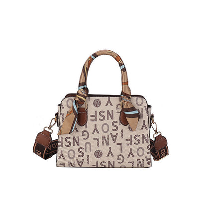 Printed Alphabet Versatile Handbag