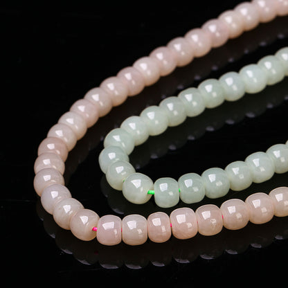 Natural clear water Hetian jade old beads 108 Buddha beads bracelet