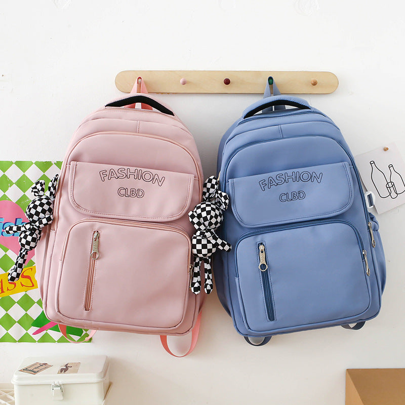 3-piece school bag new style campus backpack