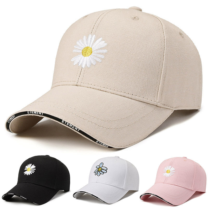 Daisy Letter Korean Style Sun Protection Duckbill Cap