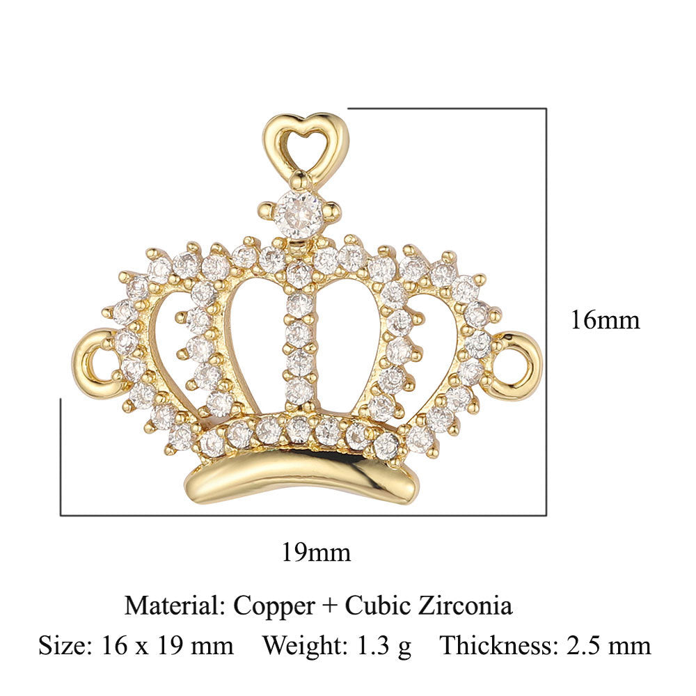 Angel Star Moon Copper Zircon Connection Accessories