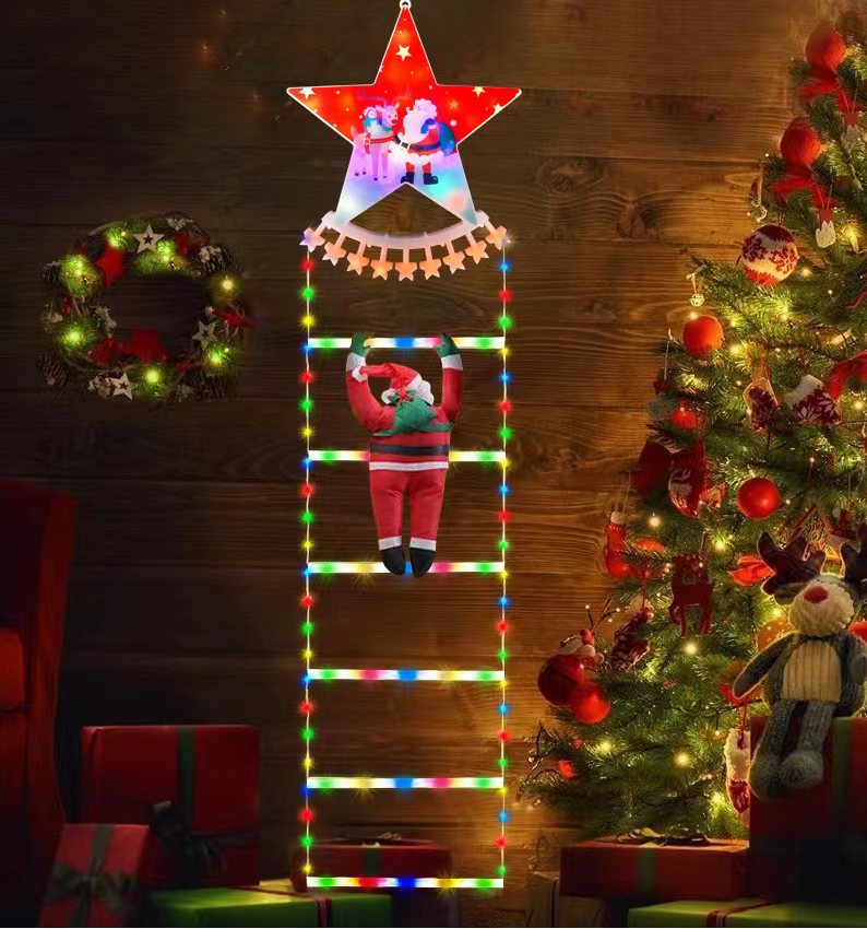 Santa Claus Ladder Light